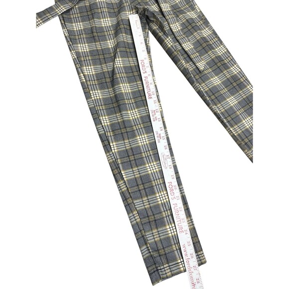 Like An Angel Women’s Belted Front Ankle Trousers Pants Large Plaid Y2K Inspired - Picture 6 of 8